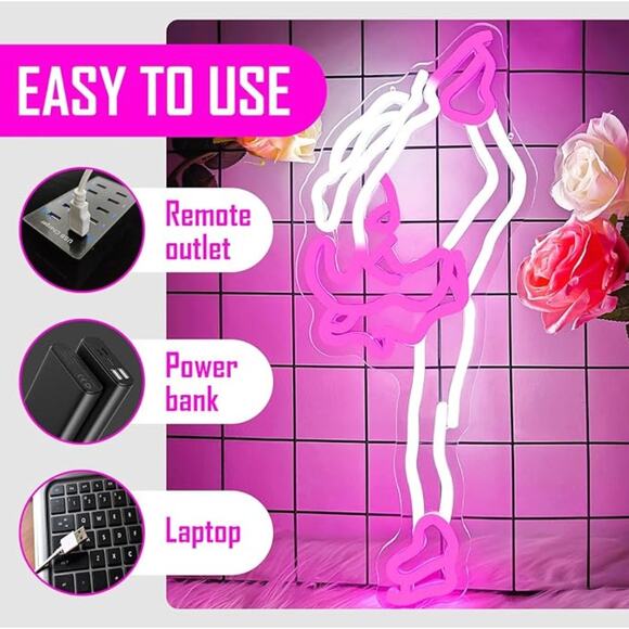 Figure Skating Dimmable Neon Sign for Wall Decor, Girl Figure Skater for bedroom - Picture 5 of 9